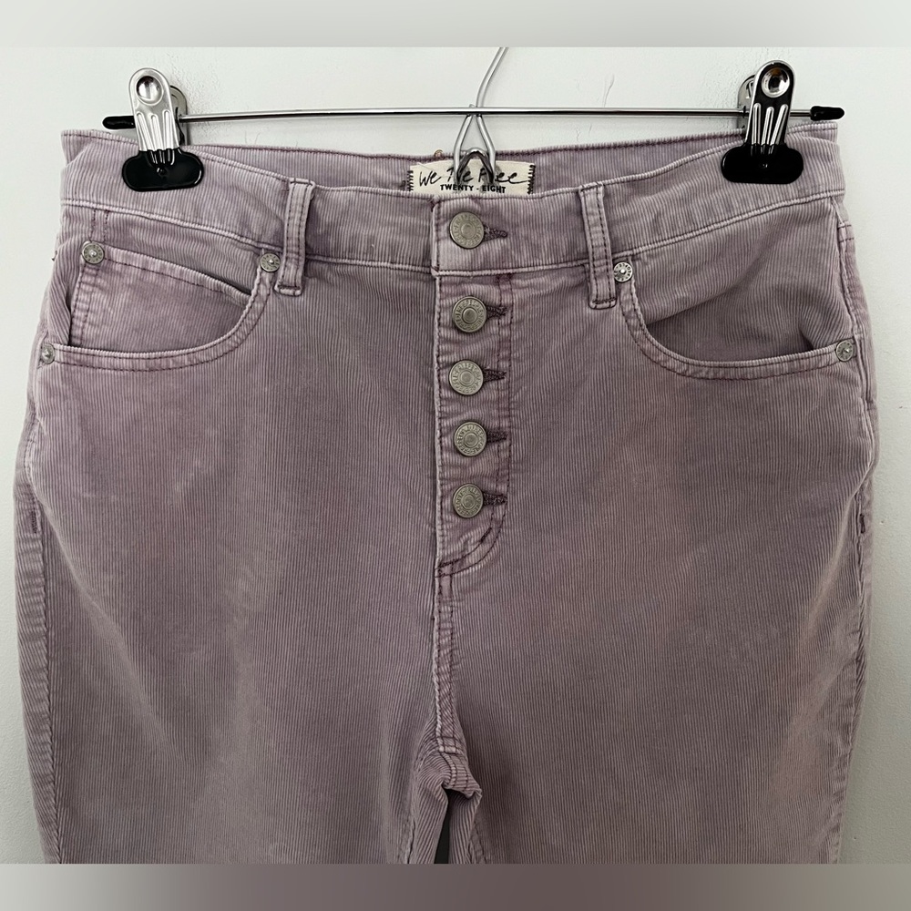 We The Free Lilac Sun Chaser Corduroy Skinny Pants, Size 28 - Picture 2 of 15